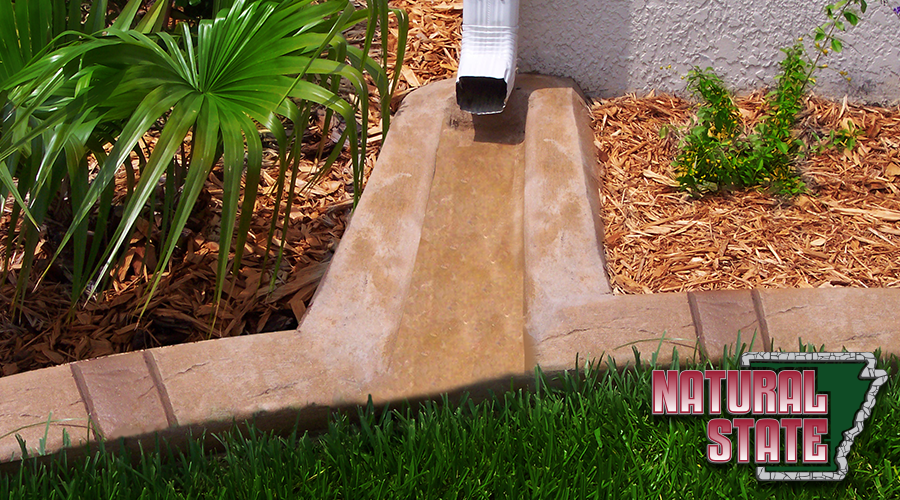 Slate Tile with Rain Drain