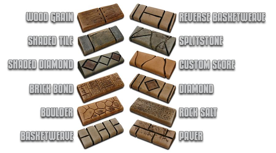 Custom Stamped Edging Samples